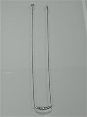 ?? Tiffany & Co. East West Necklace – Graduated 7 Diamonds – 0.42ctw – PT950 Pla